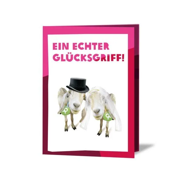 OxfamUnverpackt OxfamUnverpackt Spenden-Geschenk "Ziegenpärchen" (Grußkarte mit Magnet) – Produktbild 2 von 2