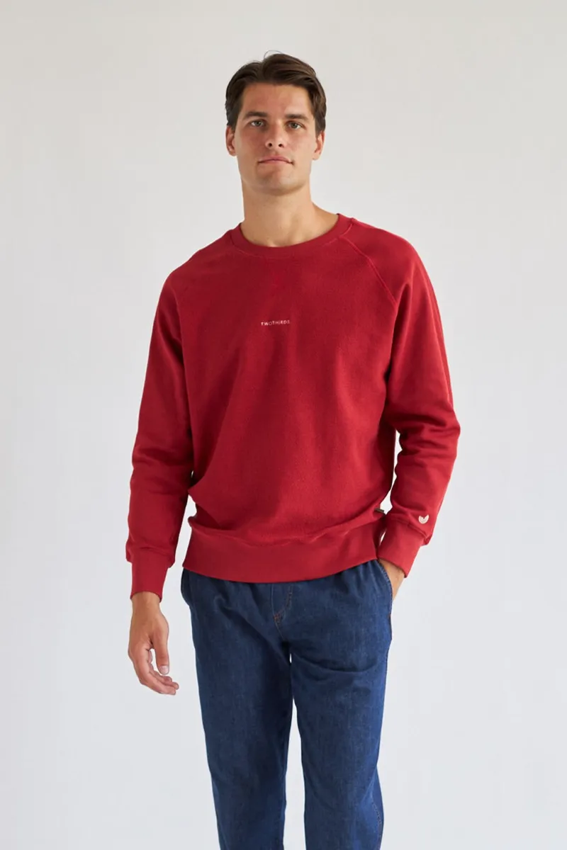 TWOTHIRDS TWOTHIRDS Herren vegan Sweatshirt Videy Rot Dhalila, Rot, – Produktbild 2 von 2