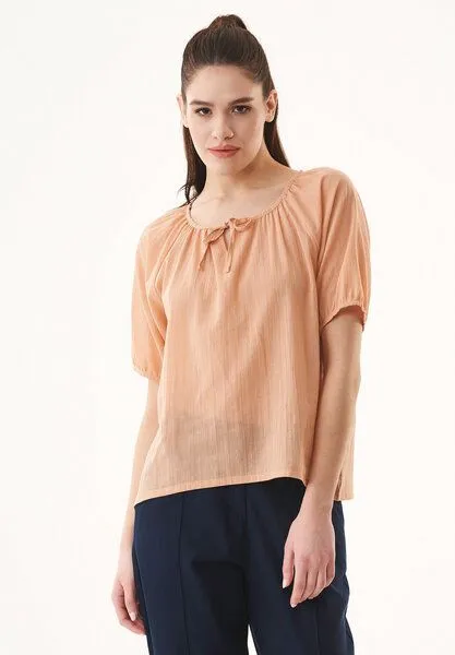 ORGANICATION ORGANICATION Bluse aus Bio-Baumwoll-Voile, Natur(indian tan), – Produktbild 1 von 4