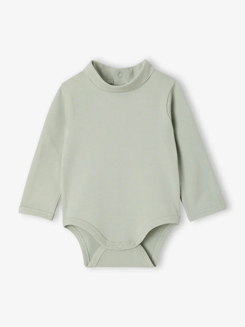 Vertbaudet 2er-Pack Baby Rollkragenbodys mit langen Ärmeln, Wollweiß, – Produktbild 3 von 4