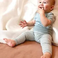 OrganicEra Baby S/S T-shirt 'OrganicEra' aus Bio-Baumwolle, Aqua melange (grün), – Produktbild 1 von 1