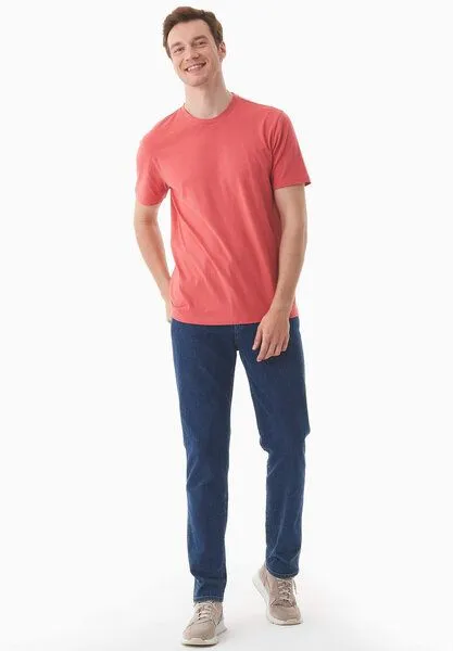 ORGANICATION ORGANICATION Basic T-Shirt aus Bio-Baumwolle, Radiant red, – Produktbild 2 von 4