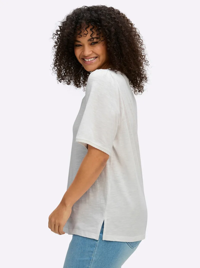sheego Rundhalsshirt ecru, Ecru, – Produktbild 2 von 2