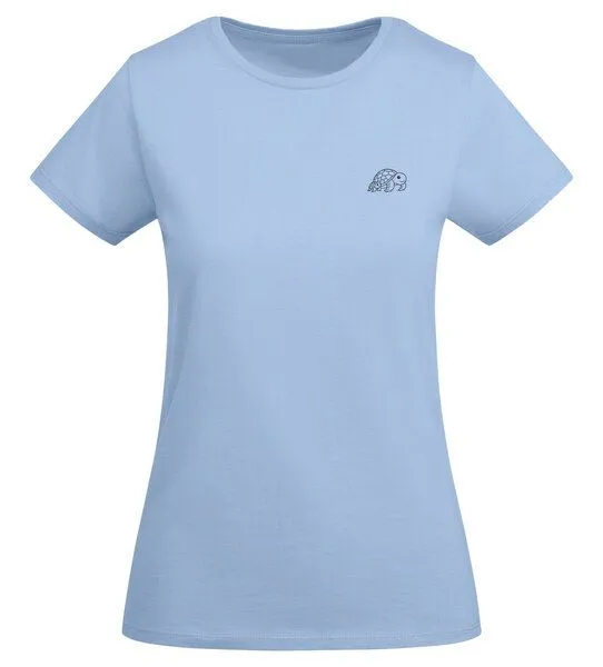 vis wear vis wear Schildkröte Familie - Damen Organic Shirt, Blau, – Produktbild 4 von 4