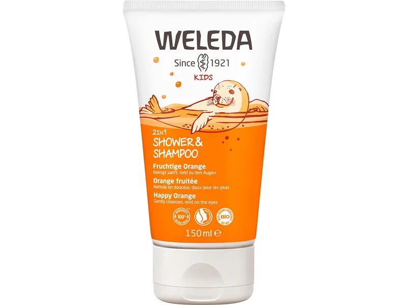 Weleda Weleda Kids 2in1 Shower & Shampoo Fruchtige Orange 150 ml – Produktbild 1 von 5
