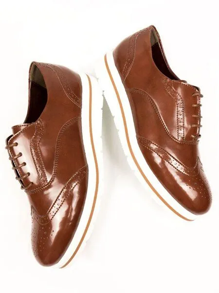 Will's Vegan Shop Will's Vegan Shop Flache Brogues Damen, Weinrot, – Produktbild 2 von 2