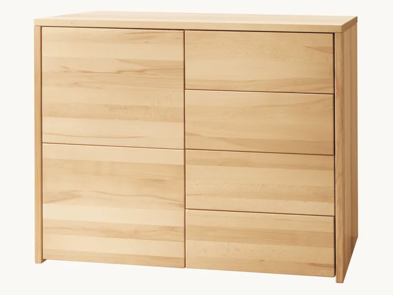 allnatura Kommode "Selva" | Variante 01 | H99xB55xT45 cm, Kernbuche, – Produktbild 1 von 2