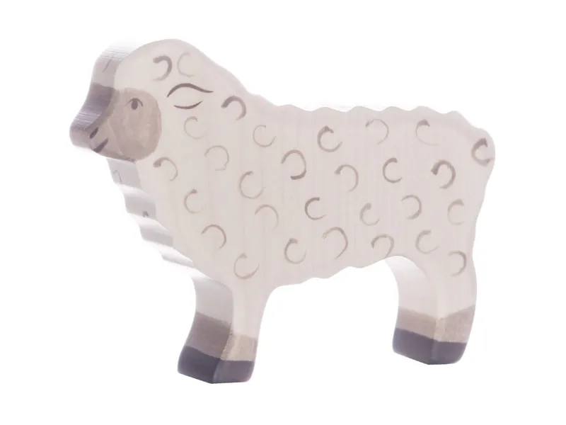 Holztiger Holztiger Holzfigur Schaf, stehend Maße 11 x 2,3 x 8,5 cm, Natur, mehrfarbig, – Produktbild 1 von 2
