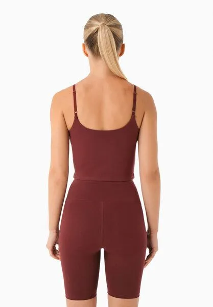 ORGANICATION ORGANICATION TARRA | Crop-Top aus Bio-Baumwolle, Bordeaux, – Produktbild 4 von 4