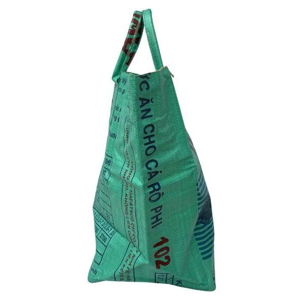 Beadbags Beadbags Kleine Universaltasche / Wäschesack aus recycelten Reissack Ri9.2, Mittelgrün, – Produktbild 3 von 4