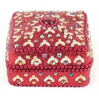 El Puente El Puente Dose | Fair Trade & Handmade aus Indien, Rot, – Produktbild 1 von 1