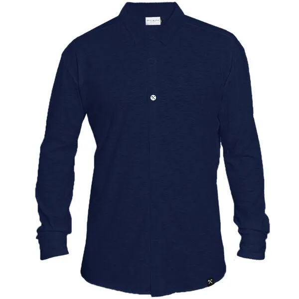 The Driftwood Tales The Driftwood Tales Club&Axe Slub Jersey Hemd, Navy, – Produktbild 4 von 4