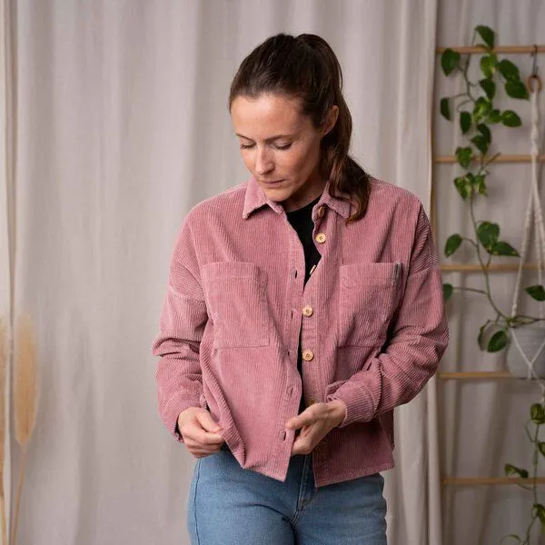 Vresh Clothing Vresh Clothing Vani - Cord Hemd aus Biobaumwolle, Altrosa, – Produktbild 2 von 4