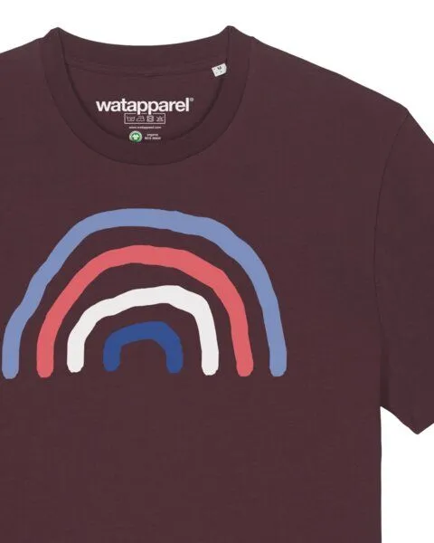watapparel watapparel T-Shirt Unisex Regenbogen, Red brown, – Produktbild 3 von 4