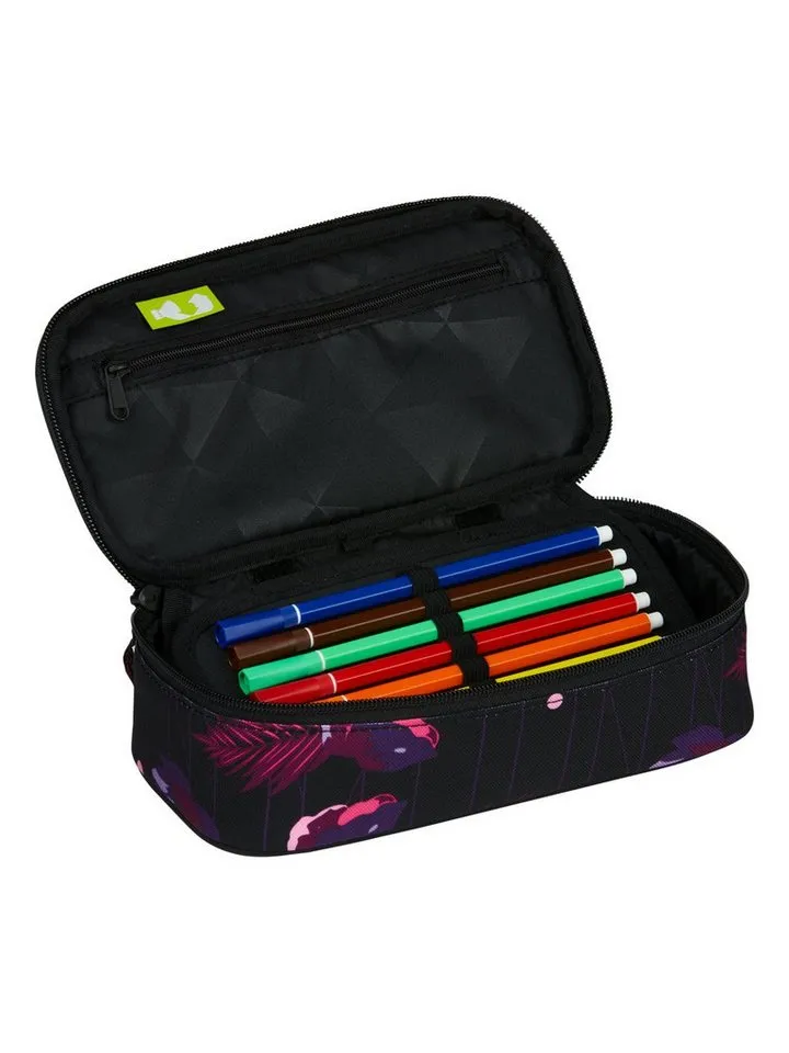 Satch Satch Federmäppchen Schlamperbox, (1-tlg), inklusive Geodreieck und Stundenplan, Lila, – Produktbild 3 von 8