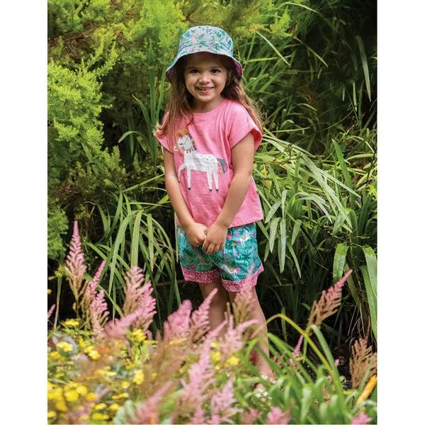 Frugi Frugi T-Shirt Pferd in pink Sophia Slub T-Shirt Mid Pink/Horse – Produktbild 3 von 4