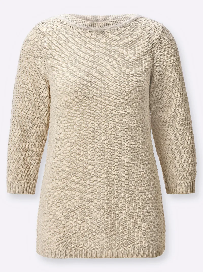 Witt Witt 3/4-Arm-Pullover champagner-meliert, Champagner-meliert, – Produktbild 1 von 2