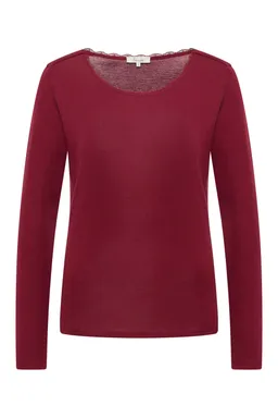 Tranquillo Longsleeve Noemiee aus Biobaumwolle - tibetan red / M – Produktbild 1 von 1