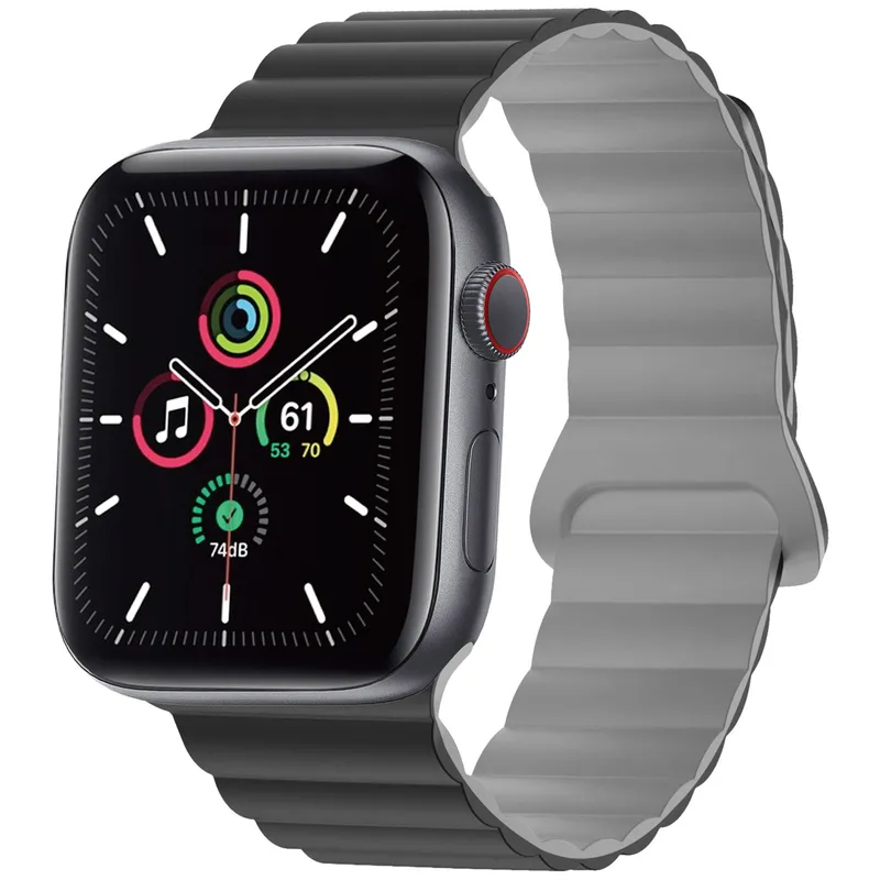 imoshion imoshion Magnetisches Silikonarmband für Apple Watch | 38/40/41/42 mm, Schwarz, – Produktbild 1 von 1