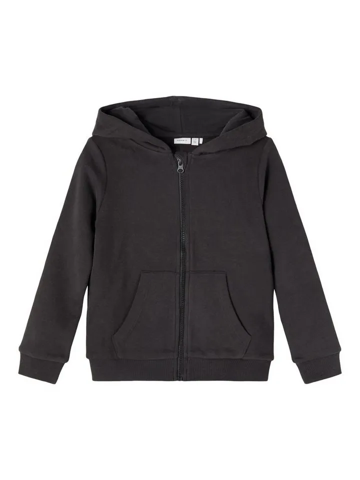 name it name it Kapuzenpullover Name It Mädchen Hoodie aus Bio-Baumwolle Black 116, Schwarz, – Produktbild 1 von 4