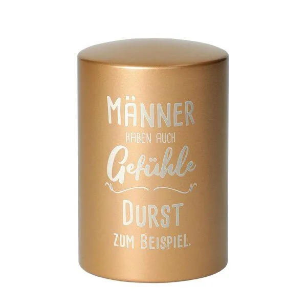elasto elasto Kronkorkenöffner mit Push-Up-Funktion, Gold mit motiv, – Produktbild 1 von 3