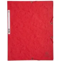 Exacompta 25 Exacompta Sammelmappen, Colorspan-Karton, 400 g/m², DIN A4, 3 Klappen, rot – Produktbild 1 von 1