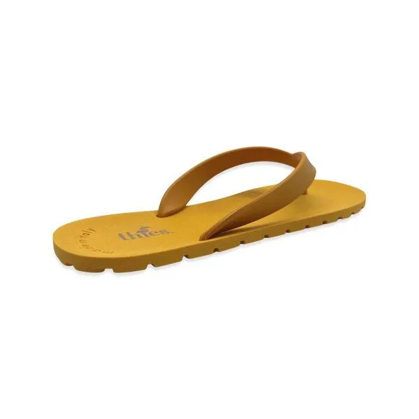thies thies Vegane Eco Thong Beach Sandale aus pflanzenbasierendem Kunststoff, Orange (gelb), – Produktbild 3 von 4