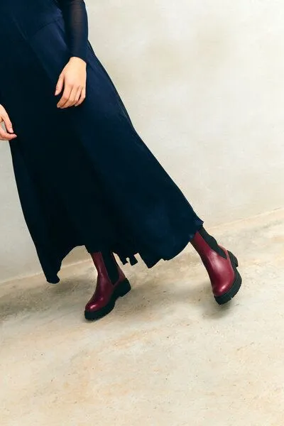 Jutelaune Jutelaune Alberta Burgundy Chelsea High Boots – Produktbild 2 von 3