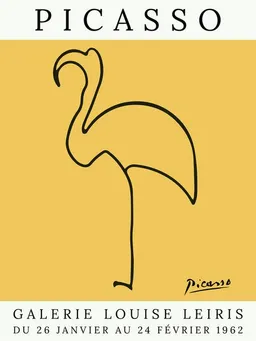 Photocircle Photocircle Poster / Leinwandbild - Picasso Flamingo – gelb – Produktbild 1 von 1