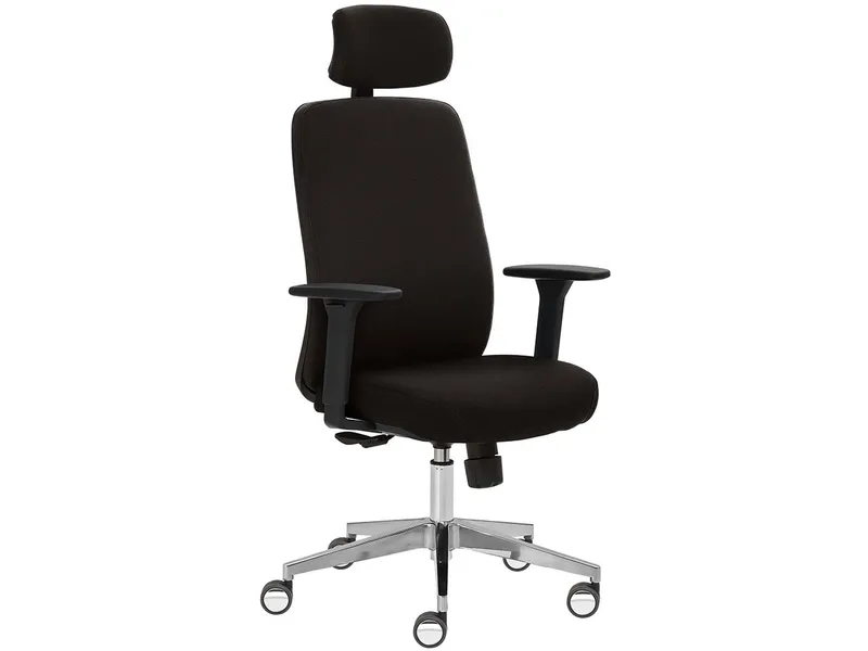 Bürodrehstuhl "2229" mit Armlehnen, Schwarz, – Produktbild 1 von 1