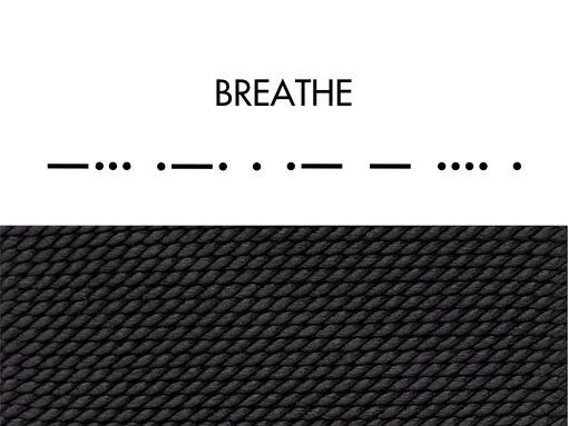 renna deluxe renna deluxe Morse-Code Armband aus Sterling Silber, Schwarz, – Produktbild 5 von 8
