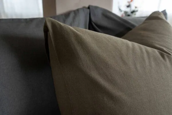 Kayori Kayori Rui Bettwäsche - Peached Twill, Olivgrün, – Produktbild 4 von 4