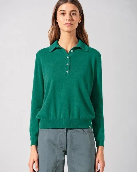 HempAge HempAge Edler Pullover Hanf/Biobaumwolle, Jungle (grün), – Produktbild 2 von 4