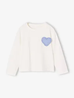 Vertbaudet Shirt mit Herz-Applikation Mädchen – Produktbild 1 von 1