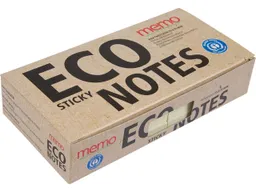 Memo 6 memo Recycling-Haftnotizen 100 Blatt 75 x 75 mm, pastellgelb im Recyclingkarton – Produktbild 1 von 1