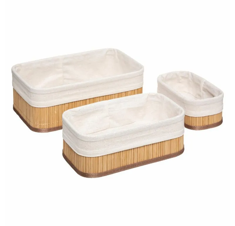 5five Simply Smart Aufbewahrungskorb Aufbewahrungskorb-Set 3-tlg. (Set, 3 St), Braun, – Produktbild 1 von 5