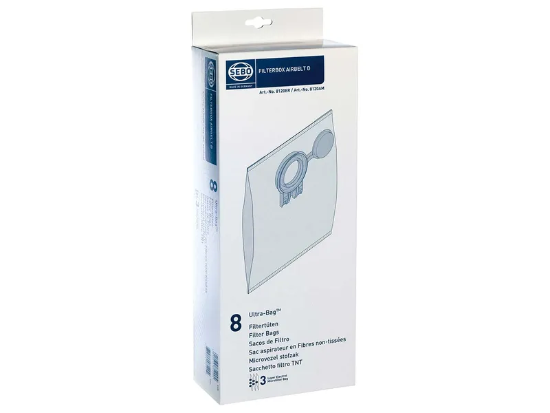 Sebo 8 SEBO Staubsaugerbeutel Airbelt D-Serie 6 l – Produktbild 1 von 2