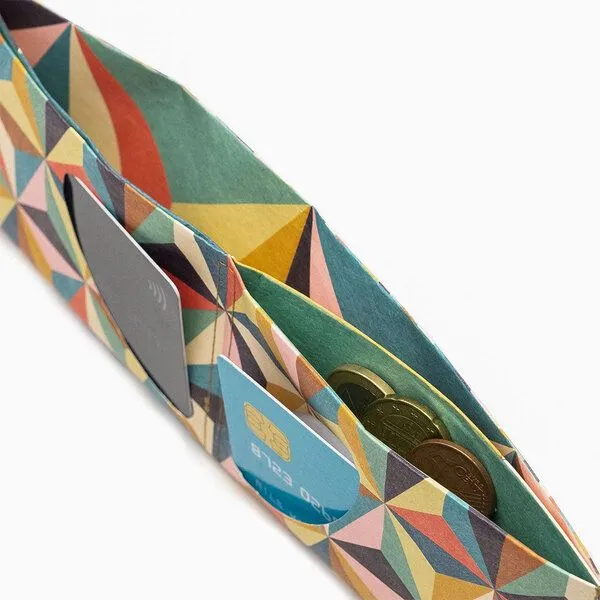 paprcuts paprcuts RFID Portemonnaie, Abstract retro (bunt), – Produktbild 4 von 4