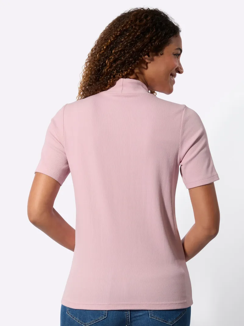 Witt Stehkragenshirt rosé, Rosé, – Produktbild 2 von 2