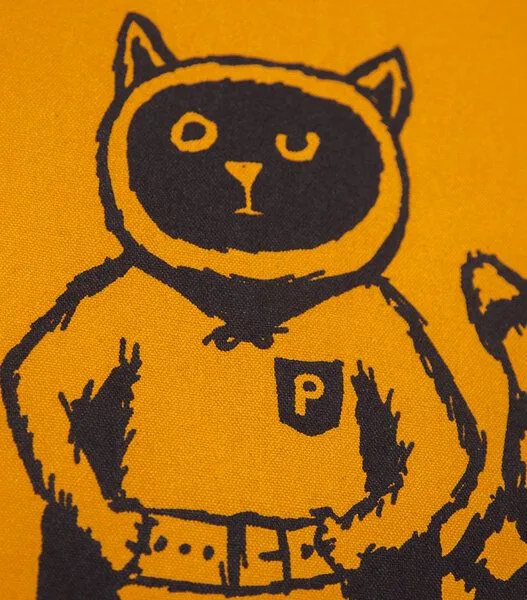 päfjes päfjes Baumwolltasche - Powerkater Karlo, Gelb, – Produktbild 3 von 3
