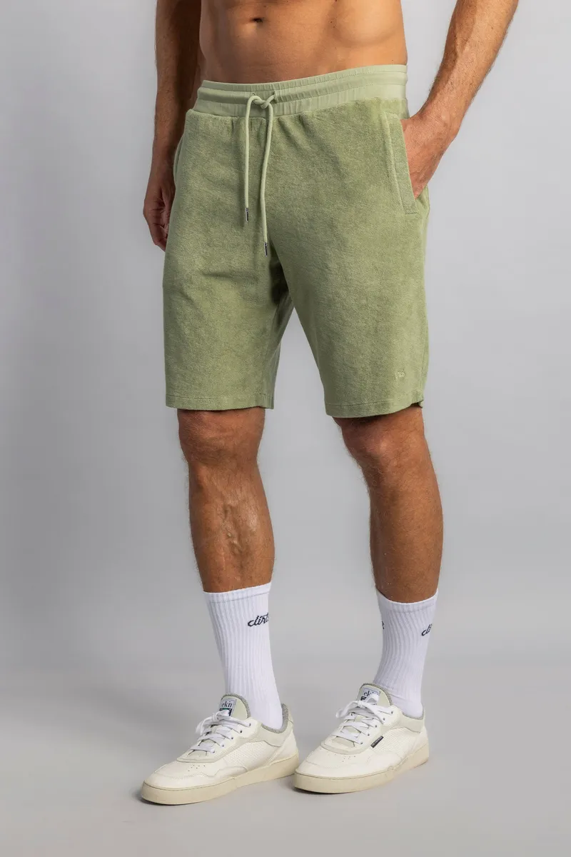 DIRTS DIRTS Herren vegan Shorts Terry Salbei Grün, Hellgrün, – Produktbild 2 von 2