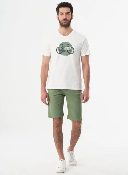 ORGANICATION ORGANICATION T-Shirt aus Bio-Baumwolle mit Fahrrad-Print, Off white, – Produktbild 2 von 4
