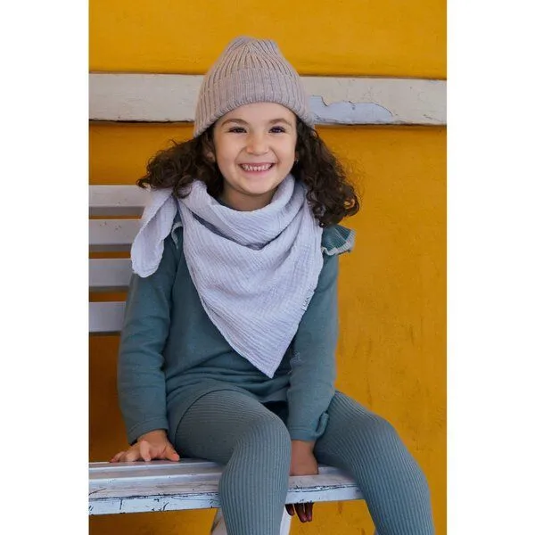 Hutch&Putch Hutch&Putch Musselin Halstuch - Dreieckstuch - Schal für Kleinkinder (1-6 Jahre) aus 100% Bio-Baumwolle, Light grey, – Produktbild 2 von 3