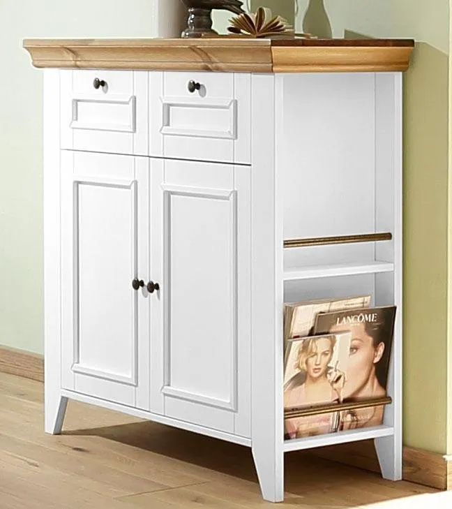 OTTO home Kommode Skandinavia, aus massiver Kiefer, Weiß, – Produktbild 2 von 5