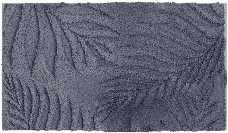 Grund Grund Badematte Ferya, Höhe 20 mm, rutschhemmend beschichtet, fußbodenheizungsgeeignet, Polyester, rechteckig, Dezentes Blattmuster mit Hoch-Tief-Struktur, 5 Jahre Garantie, Grau, – Produktbild 7 von 7