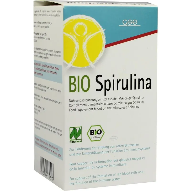 GSE Vertrieb Biologische Nahrungsergänzungs- & Heilmittel SPIRULINA 500 mg Bio Naturland 240 St Tabletten – Produktbild 1 von 1