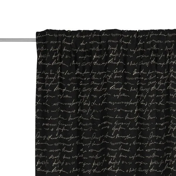 Nature by Adam Nature by Adam Vorhang aus Leinen & Bio-Baumwolle - Made in Germany - Scribble, Schwarz, – Produktbild 1 von 8