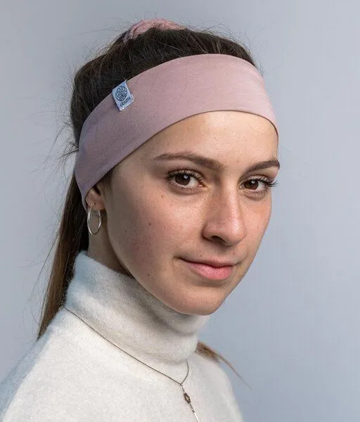 obumi obumi STIRNBAND SCHMAL AUS BIO JERSEY IN VIELEN FARBEN, Woodrose, – Produktbild 1 von 4