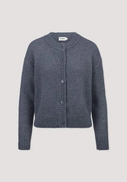 hessnatur hessnatur Strickjacke Relaxed aus Alpaka und Bio-Baumwolle, Graphitblau, – Produktbild 4 von 4