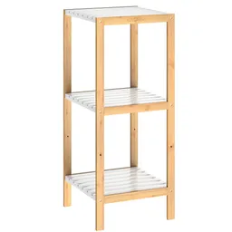 Casaria® Casaria Casaria Standregal Bambus Weiß 80x33x34cm – Produktbild 1 von 1